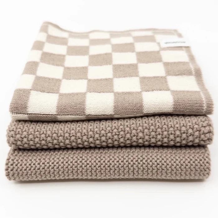 Ecovask Dish Cloth 3pc Variety Pack Organic Cotton