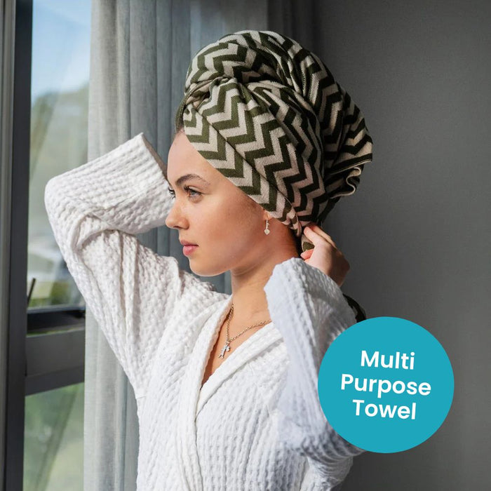 Ecovask Travel Towel & Hair Wrap - Organic Cotton