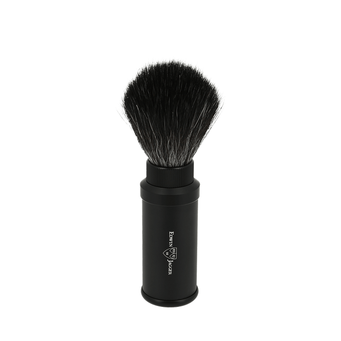Edwin Jagger Black Synthethic Travel Shaving Brush