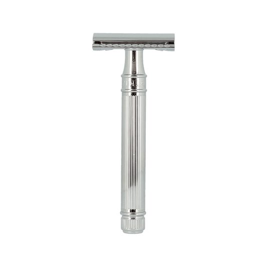 Edwin Jagger DEL89LI14bl Double Edge Long Handled Safety Razor Chrome