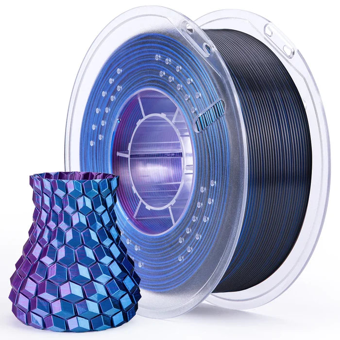 Silk Blue Purple Black