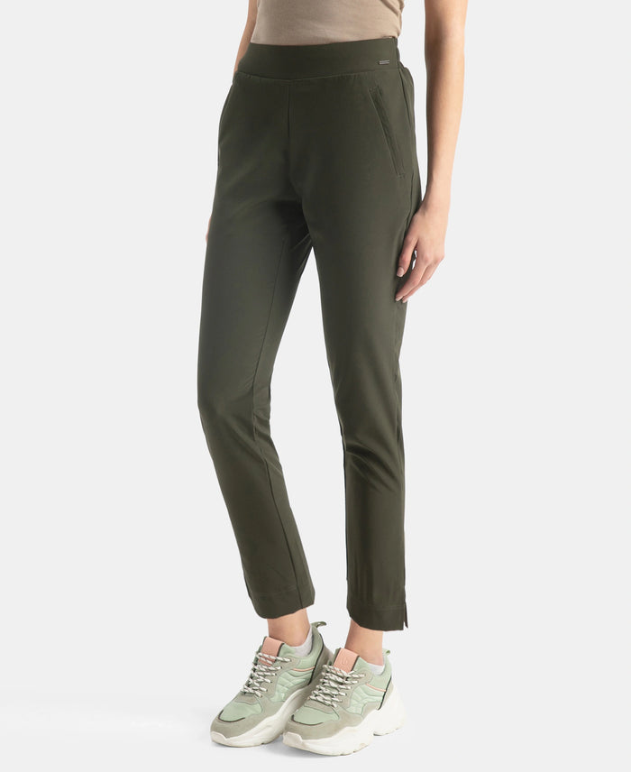 Environment Friendly Recycled Microfiber All Day Pants with StayFresh Treatment - Olive