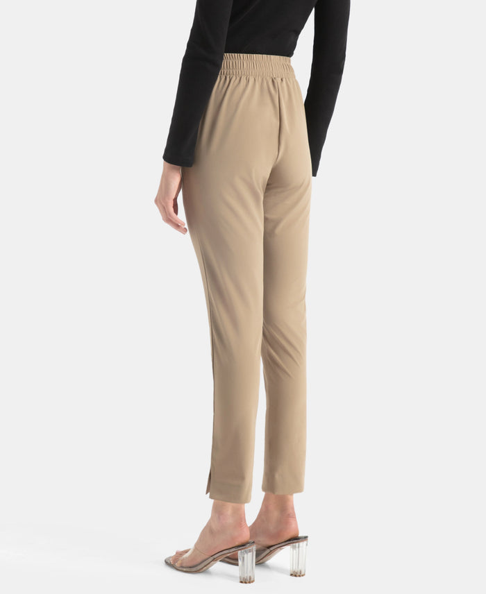 Environment Friendly Recycled Microfiber All Day Pants with StayFresh Treatment - Desert Taupe