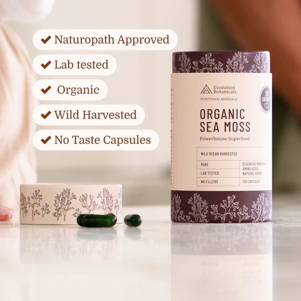 Evolution Botanicals Organic Sea Moss 120 Caps