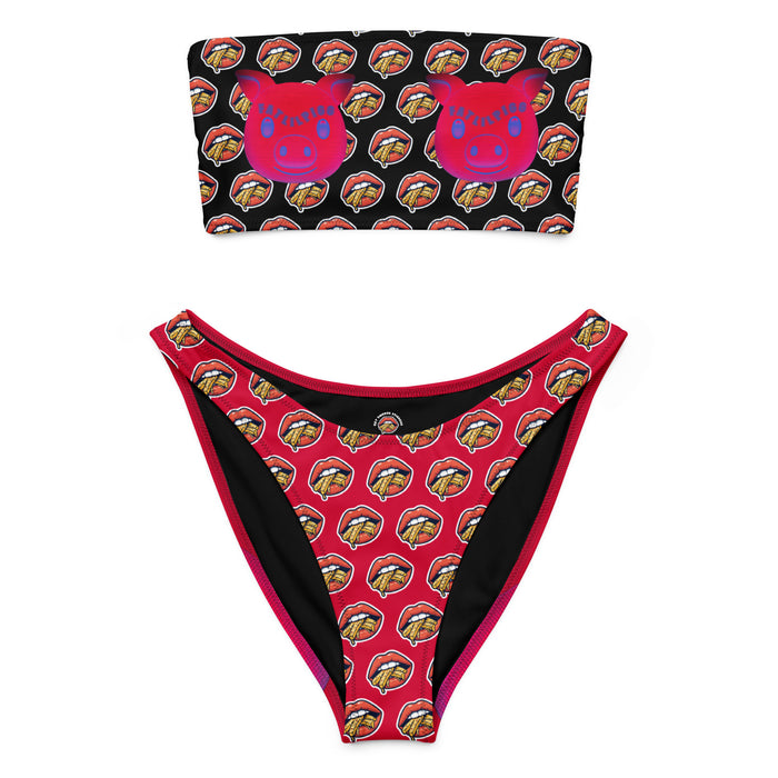 FatLilPigg x Get Thicker Stickers Collab Bikini | Bold Curvy Swimwear | Eco-Friendly Recycled Fabric