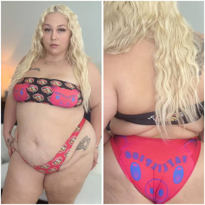FatLilPigg x Get Thicker Stickers Collab Bikini | Bold Curvy Swimwear | Eco-Friendly Recycled Fabric