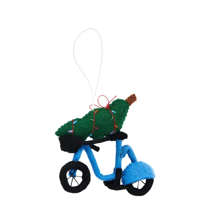 Felt Xmas Tree Bike Ornament