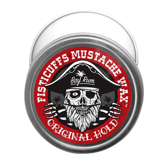 Fisticuffs Bay Rum Original Hold Mustache Wax 1oz (Bay Rum / Coconut Scent)