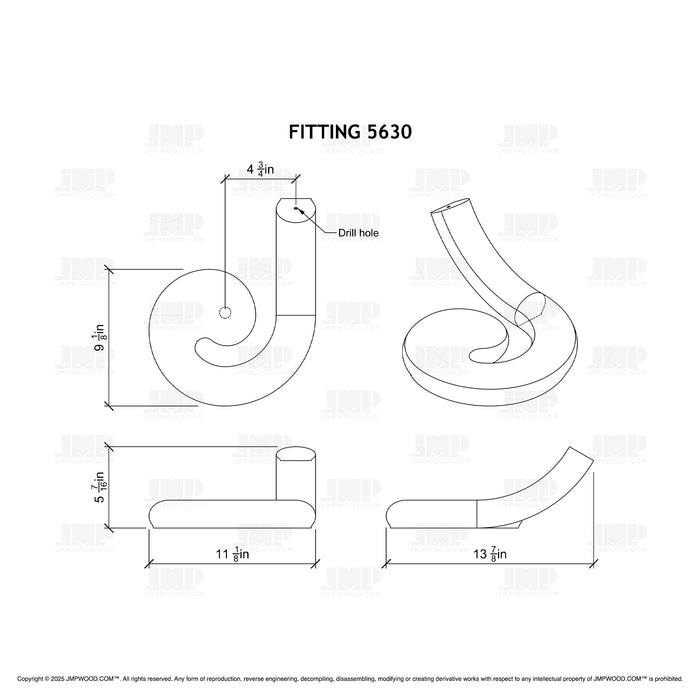 Fitting 5630 - Volute (Left Hand)