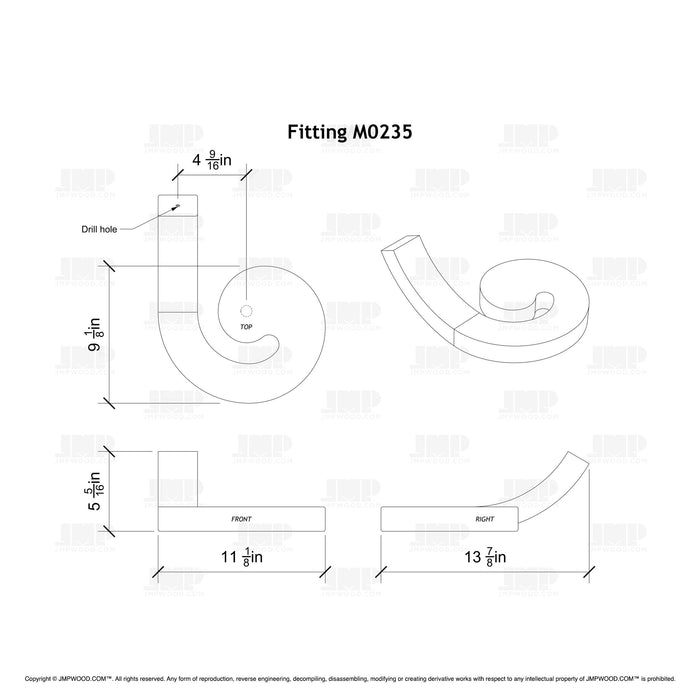 Fitting M0235 - Round Volute (Right Hand)