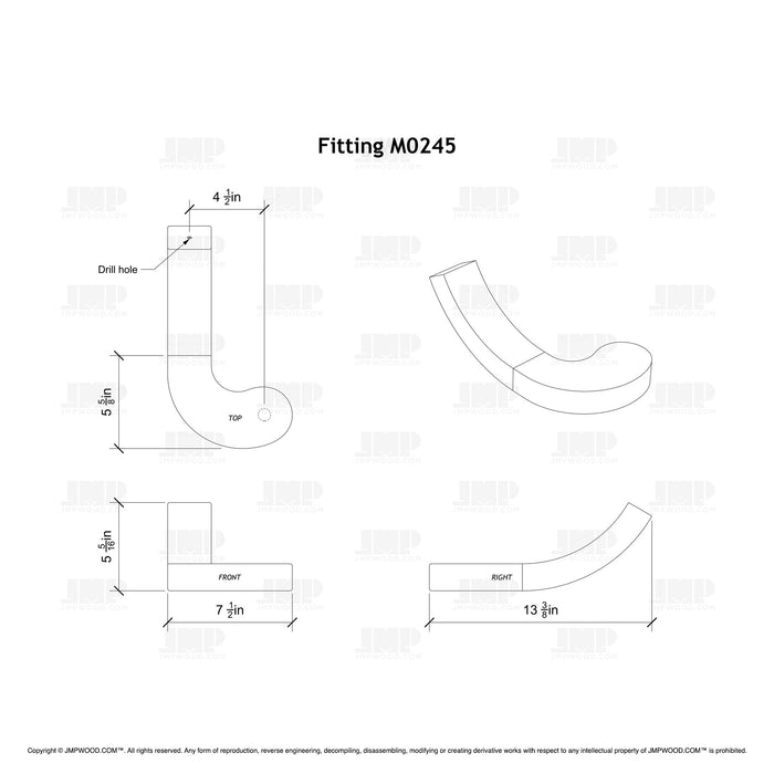 Fitting M0245 - Round Turnout Large (Right Hand)