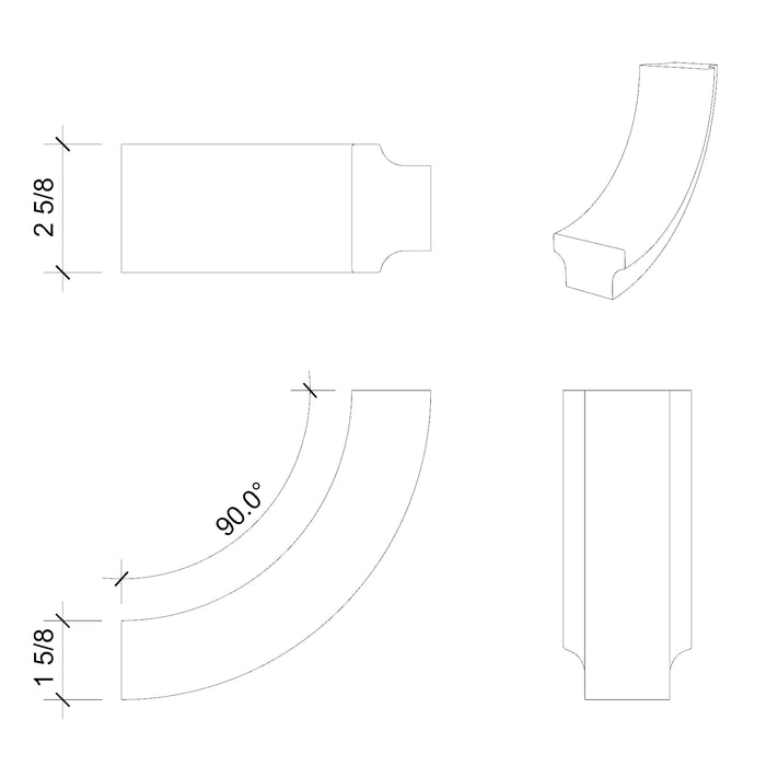 Fitting M8414 - Up Easing 90º