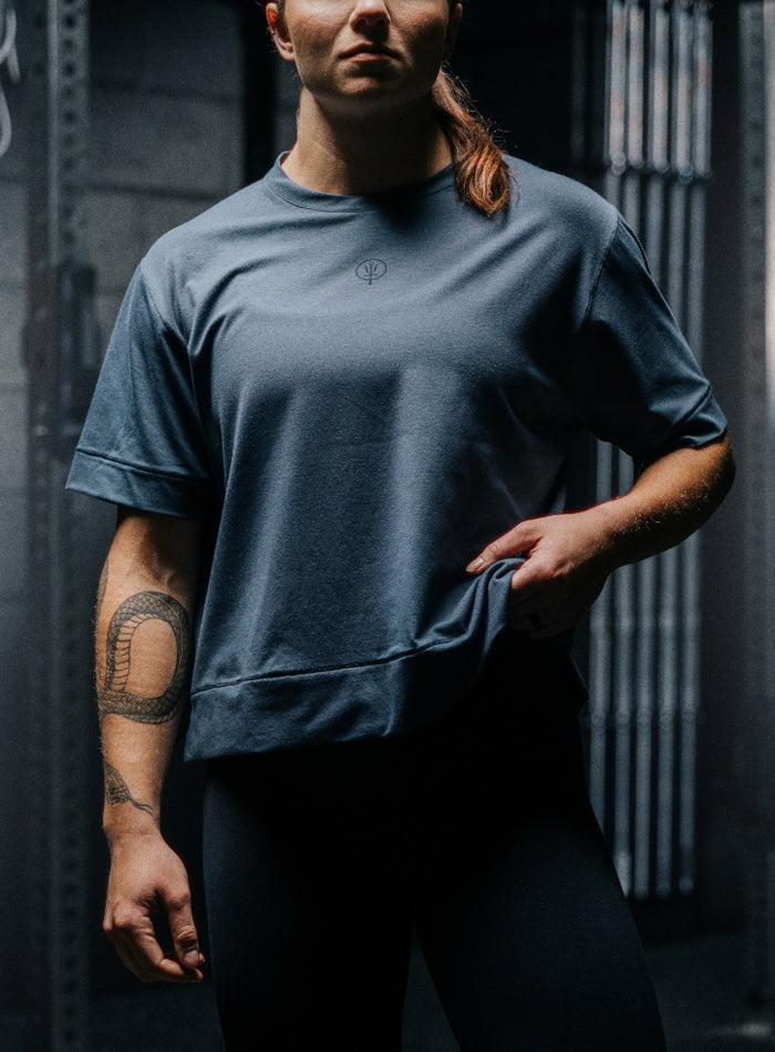 Creative Image Of Force Boxy Drirelease® T-Shirt In Storm Blue (ITF)