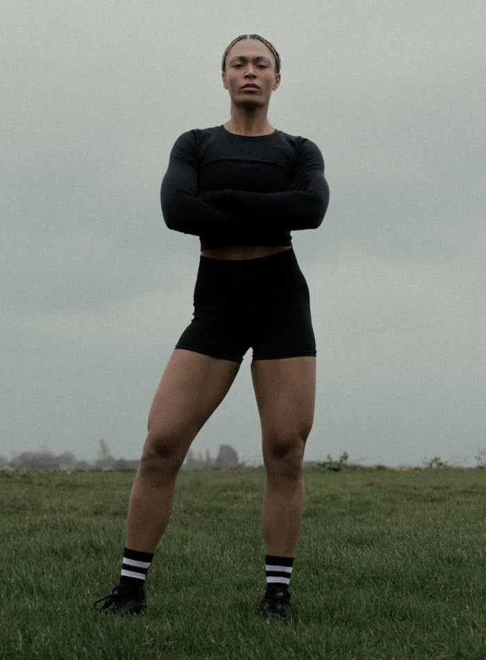 Creative Image Of Force Seamless Shorts In Obsidian Black (ITF)