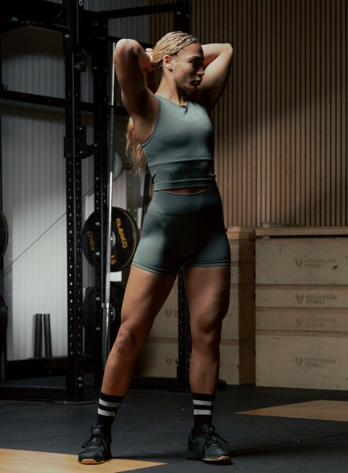 Creative Image Of Force Seamless Shorts In Urban Green (ITF)