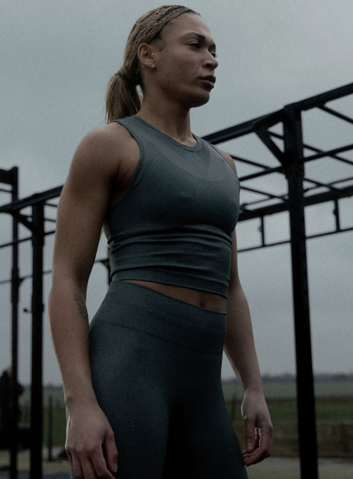 Creative Image Of Force Seamless Tank Top In Urban Green (ITF)