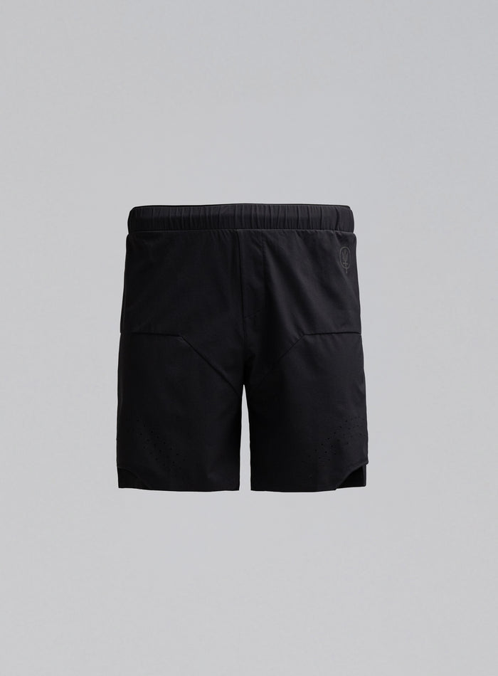 Hem Cut Out Image of Force Trail Running 7" Shorts In Obsidian Black (GM)