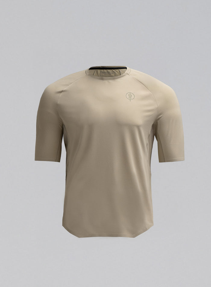 Hem Cut Out Image of Force Trail Running T-Shirt In Stone (GM)