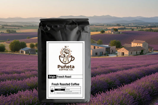 Puánta Coffee Co. coffee bag on a white background