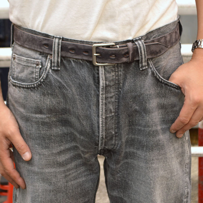 FULL COUNT ”6218” Wild Leather Narrow Belt