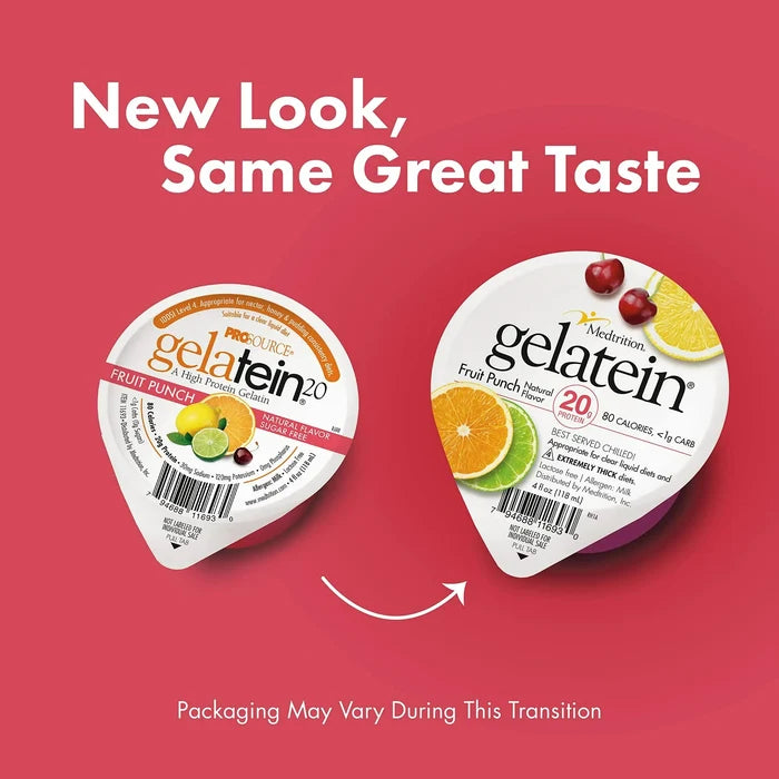 Gelatein Oral Supplement, Fruit Punch Flavor, 4 oz Cup - 11693-Single - LL Medico