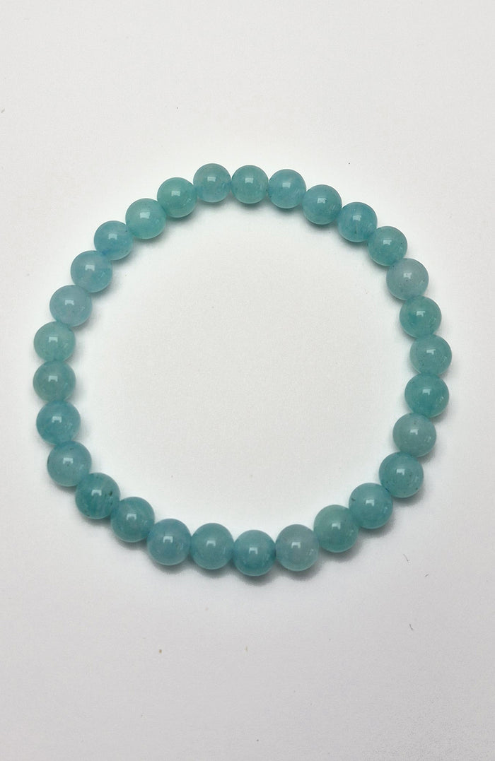 Gemstone Bead Bracelet - Amazonite 6mm