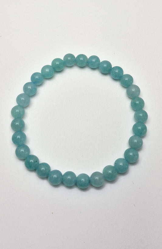 Gemstone Bead Bracelet - Amazonite 6mm