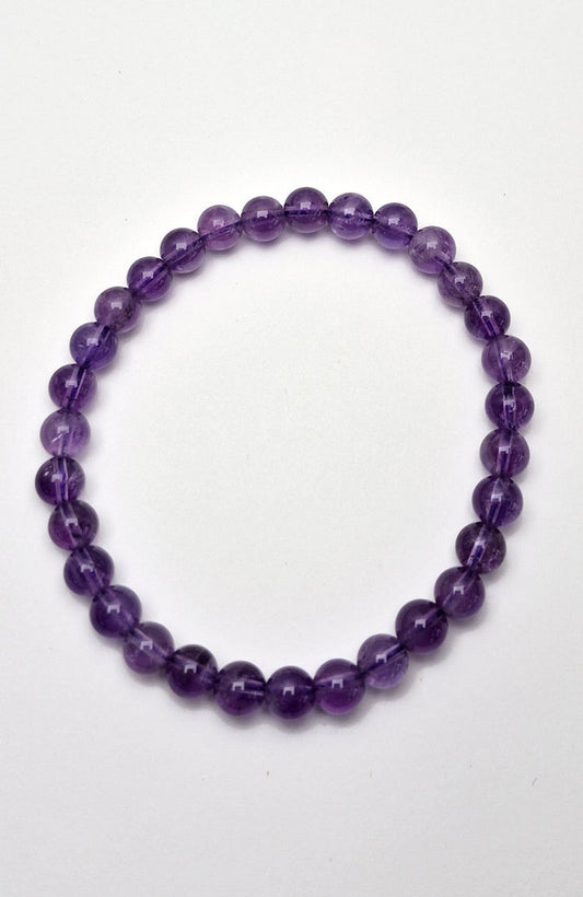 Gemstone Bead Bracelet - Amethyst, the stone of spirituality.
