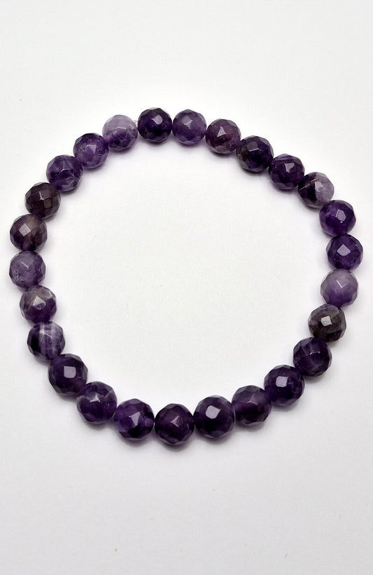Gemstone Bead Bracelet - Amethyst, the stone of spirituality.
