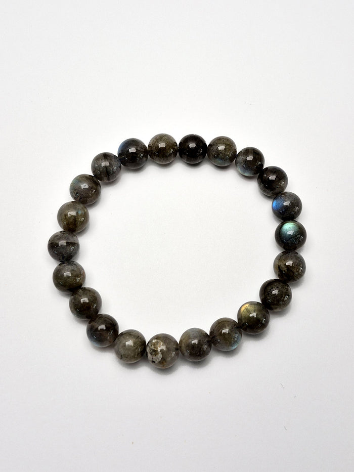 Gemstone Bead Bracelet - Labradorite 8 mm