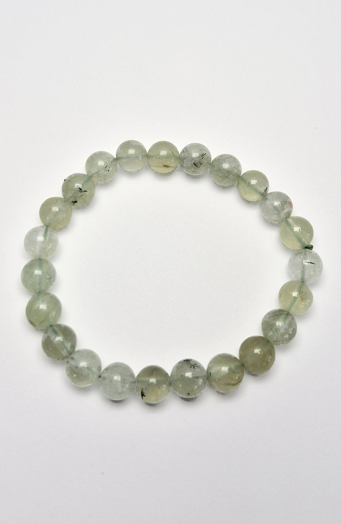 Gemstone Bead Bracelet - Prehnite 8 mm
