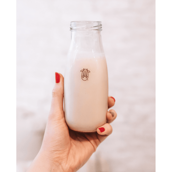 Glass Creamer Bottles - Set of 2 |  | Reusable Milk & Beverage Containers