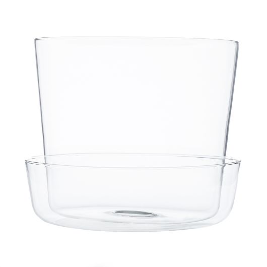 Glass Pot with Saucer
