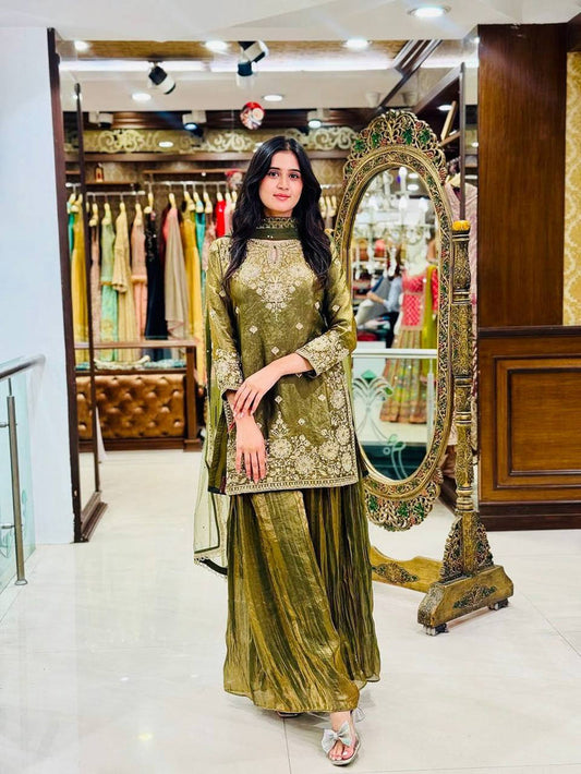 Graceful Green Perfect Festive Attire