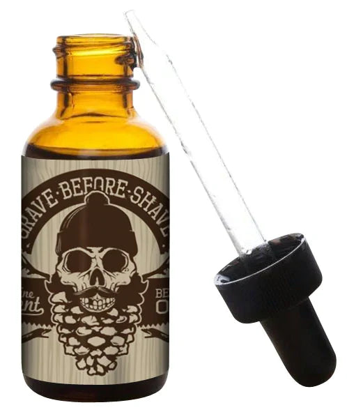 GRAVE BEFORE SHAVE™  Pine Scent Beard Oil 1oz. (Pine Needle / Cedarwood Scent)