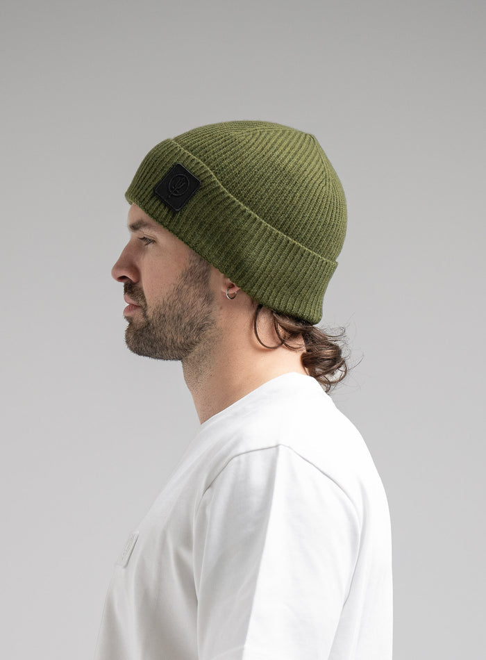 Hem Studio Image of accessory, Guard Beanie in Green (SS Accessory)
