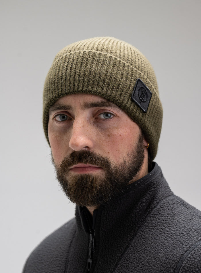 Studio Image Of Guard Beanie In Khaki (SS Model)