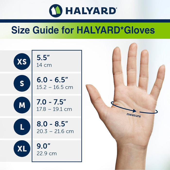 Halyard Sterling SG Nitrile Exam Gloves, Powder-Free, Gray