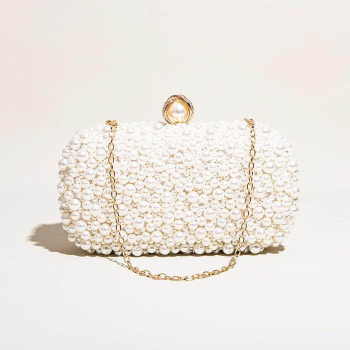 Hand pearl dinner bag diagonal evening bag 689059683528 - COCOMELODY