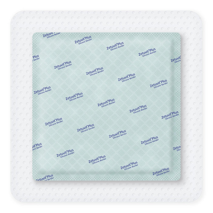 Hartmann Zetuvit Plus Silicone Border Super Absorbent Dressing, Square, Bordered — 7" x 7"
