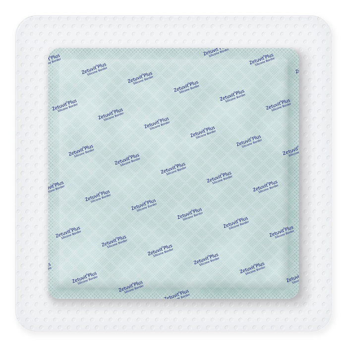 Hartmann Zetuvit Plus Silicone Border Super Absorbent Dressing, Square, Bordered — 8" x 8"