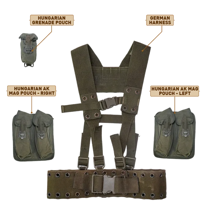 Hungarian LKS Double AK Mag Pouch - Hungarian Army Surplus - Magazine Pouches