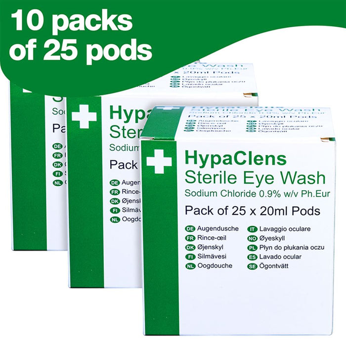 HypaClens Eye Wash Pods 20ml Sterile Saline (Pack 25)