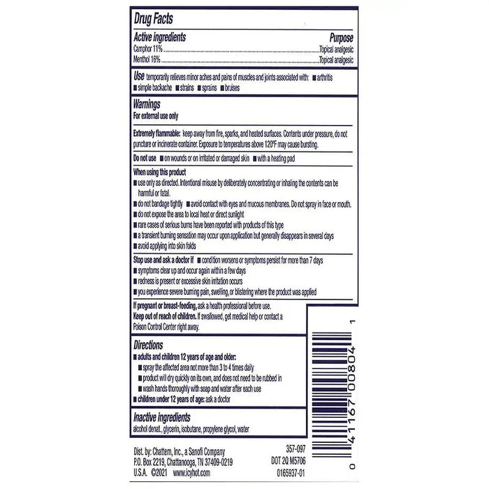 Icy Hot Pro Pain Relief Dry Spray, 4 oz Spray - 04116700804-Single - LL Medico
