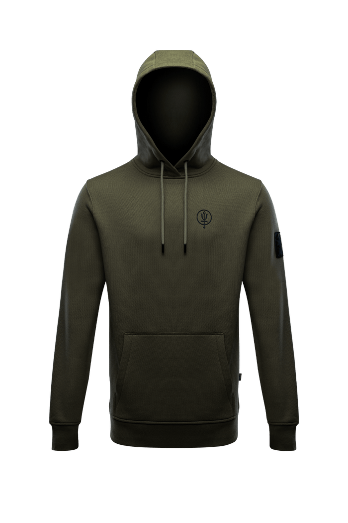 SM Cut of Out Insignia Hoody In Khaki (GM)