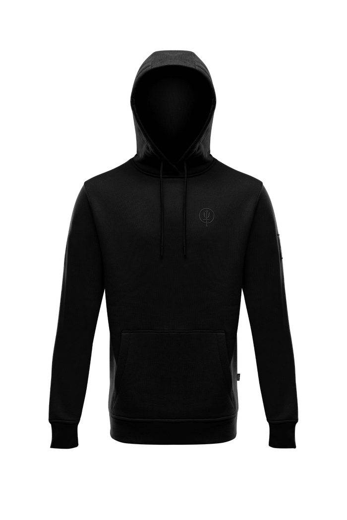SM Cut of Out Insignia Hoody In Obsidian Black (GM)