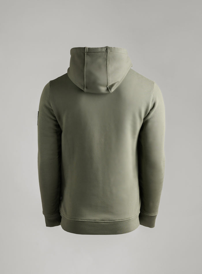Cut Out Image of Insignia Hoody Washed In Khaki (GM)