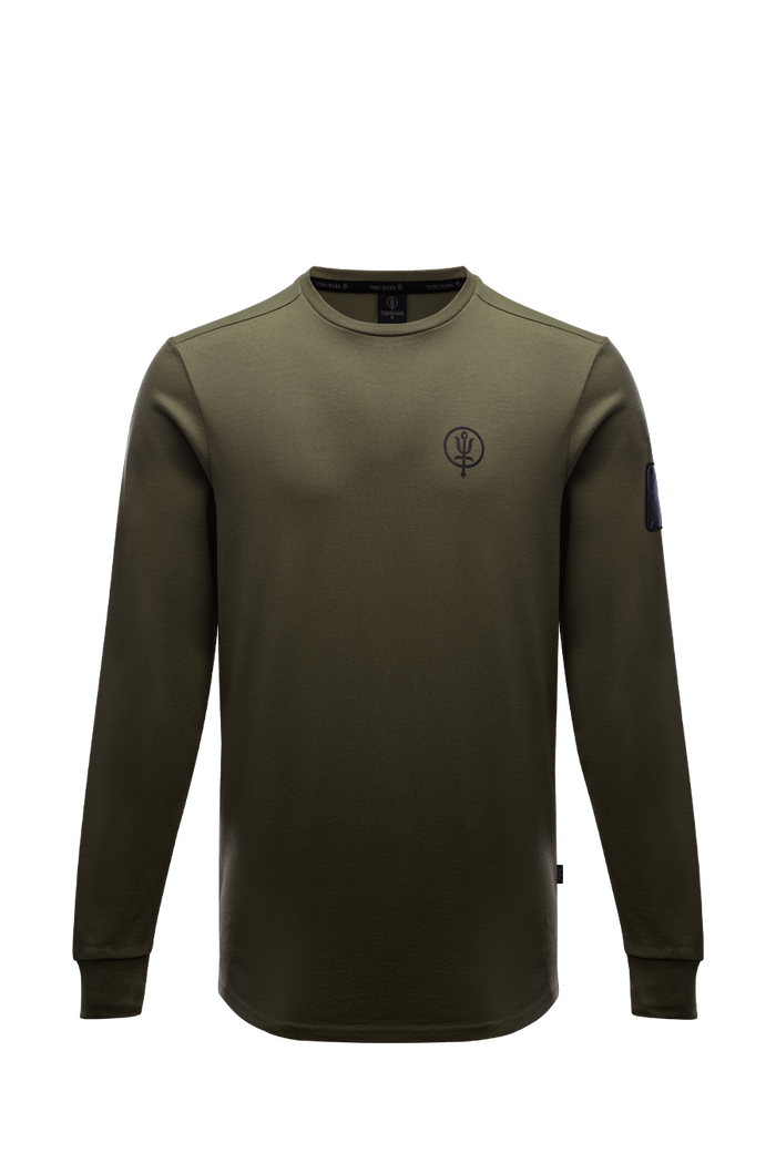 SM Cut of Out Insignia Long Sleeve T-Shirt G1 In Khaki (GM)