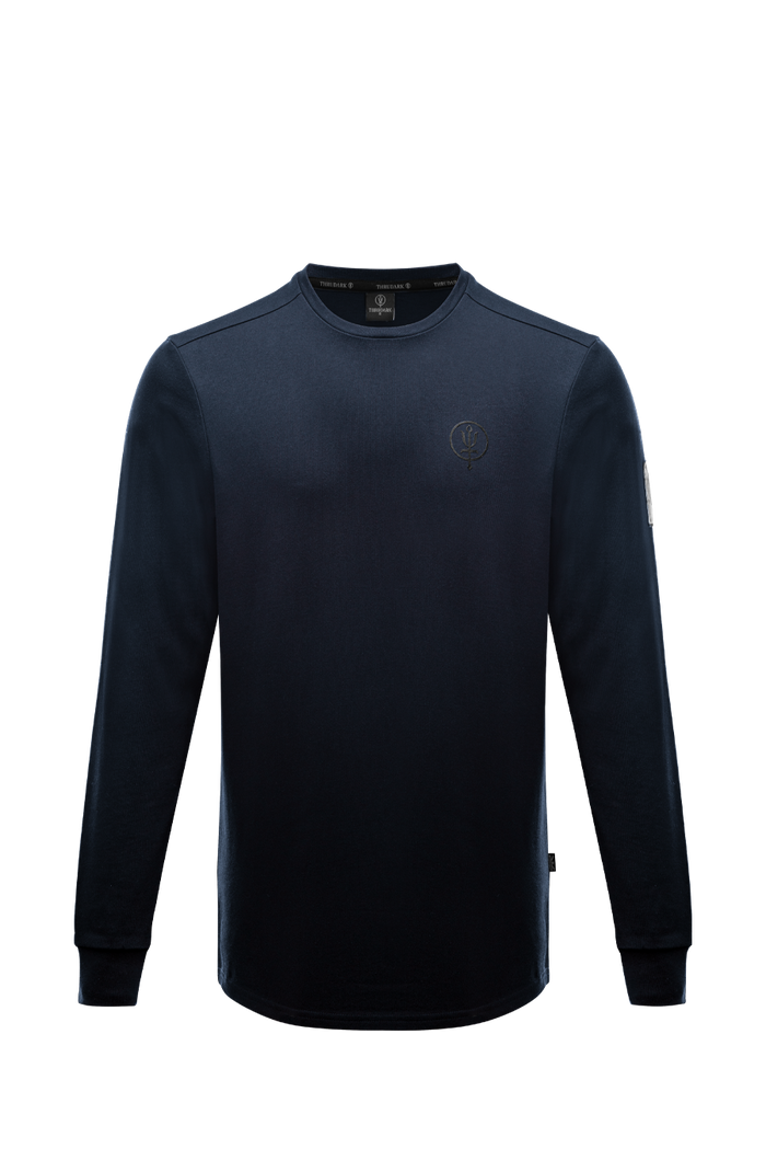 SM Cut of Out Insignia Long Sleeve T-Shirt G1 In Dark Sapphire (GM)