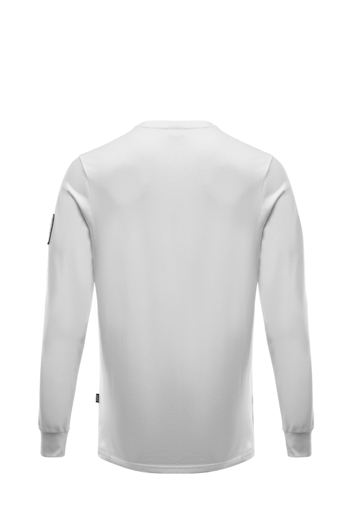 SM Cut of Out Insignia Long Sleeve T-Shirt G1 In White (GM)